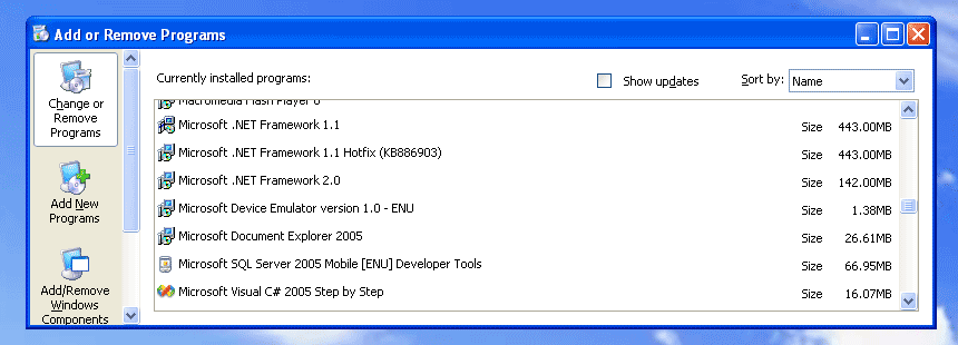 Microsoft dot NET is installed